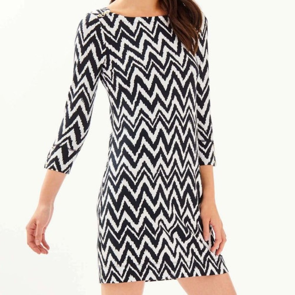 EUC Lilly Pulitzer Sophie Dress - L - Onyx Get Your Chev On